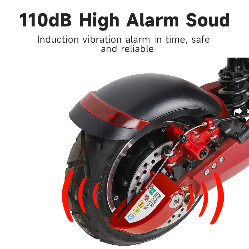 Motorcycle Alarm Lock: Anti-Theft Disc & Reminder Cable