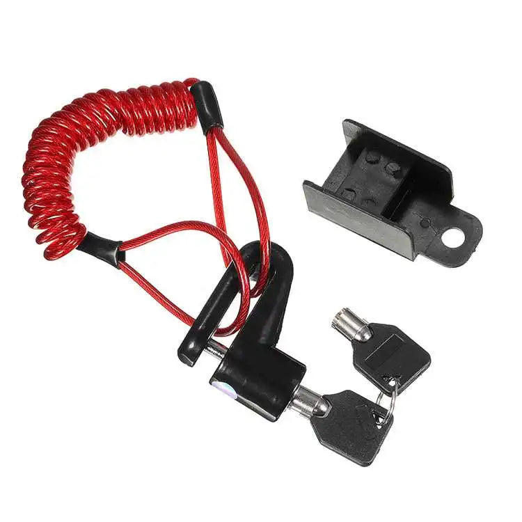 Motorcycle Alarm Lock: Anti-Theft Disc & Reminder Cable