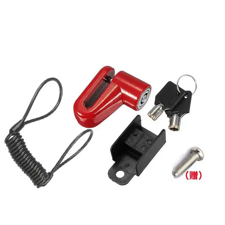 Motorcycle Alarm Lock: Anti-Theft Disc & Reminder Cable