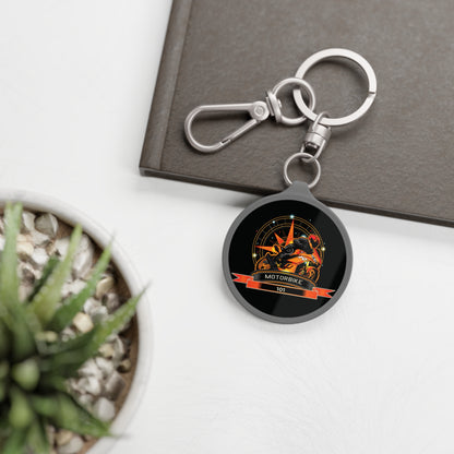Round Metal Keychain -  Key Ring with Clip and Hook by Motorbike101