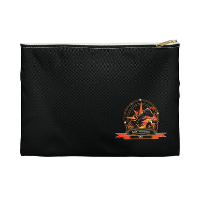 Black Canvas Motorcycle Accessory Pouch - Travel Organizer Bag by Motorbike101