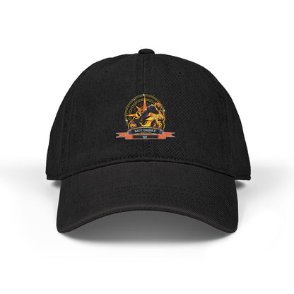 Denim Baseball Cap - Embroidered Motorbike101 Logo