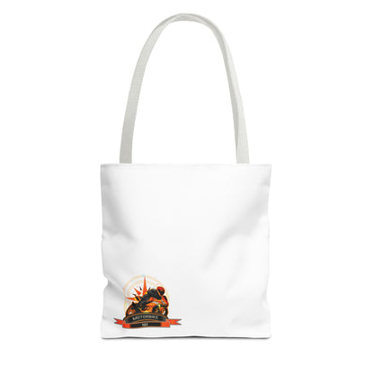 White Canvas Tote Bag - Eco-friendly Bag by Motorbike101
