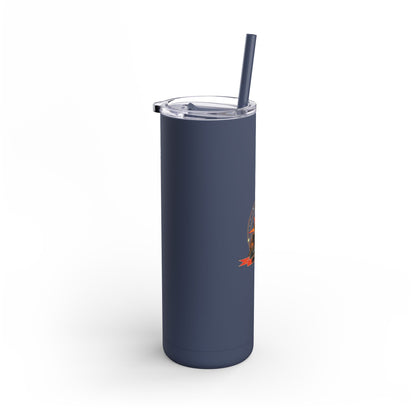 Skinny Matte Tumbler - 20oz Insulated Tumbler with Straw by Motorbike101