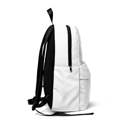 White Classic Backpack - Minimalist Bag by Motorbike101
