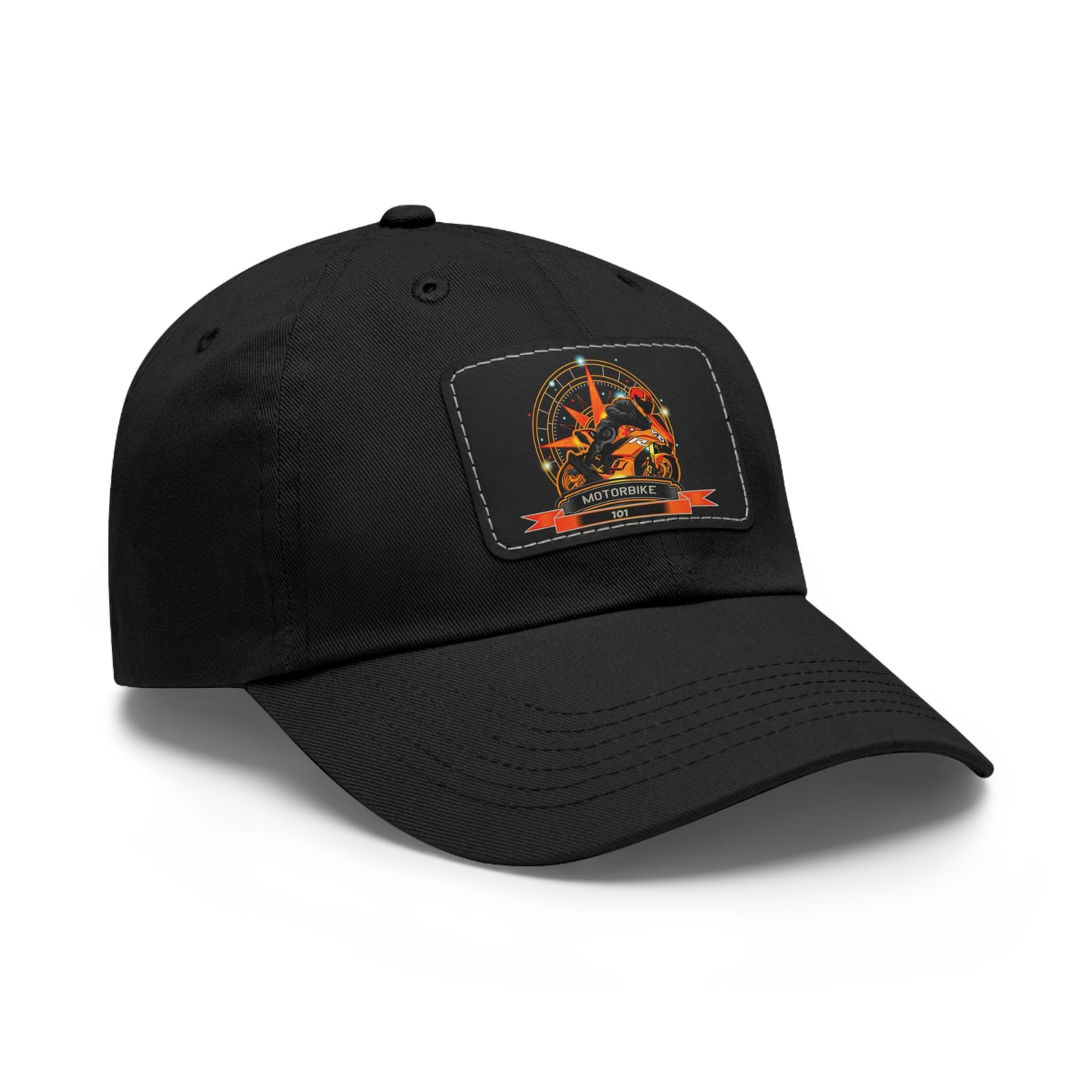 Classic Hat with Leather Patch - Baseball Cap by Motorbike101