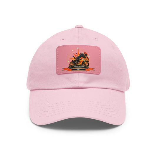 Classic Hat with Leather Patch - Baseball Cap by Motorbike101