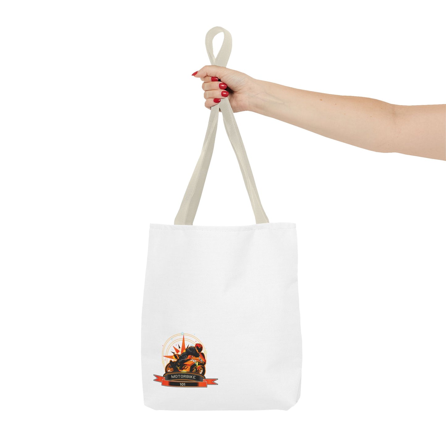 White Canvas Tote Bag - Eco-friendly Bag by Motorbike101