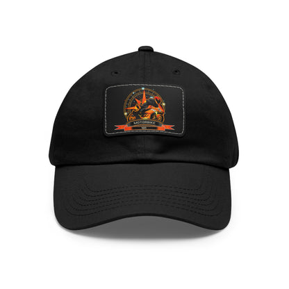 Classic Hat with Leather Patch - Baseball Cap by Motorbike101
