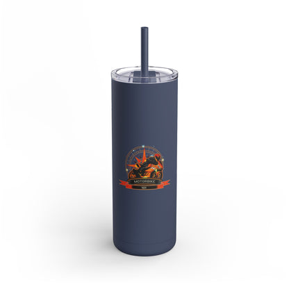 Skinny Matte Tumbler - 20oz Insulated Tumbler with Straw by Motorbike101