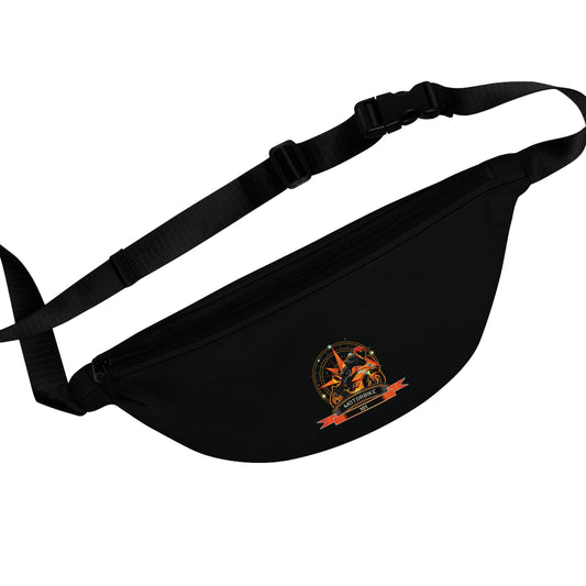 Black Motorcycle Fanny Pack - With Adjustable Strap for Bikers by Motorbike101