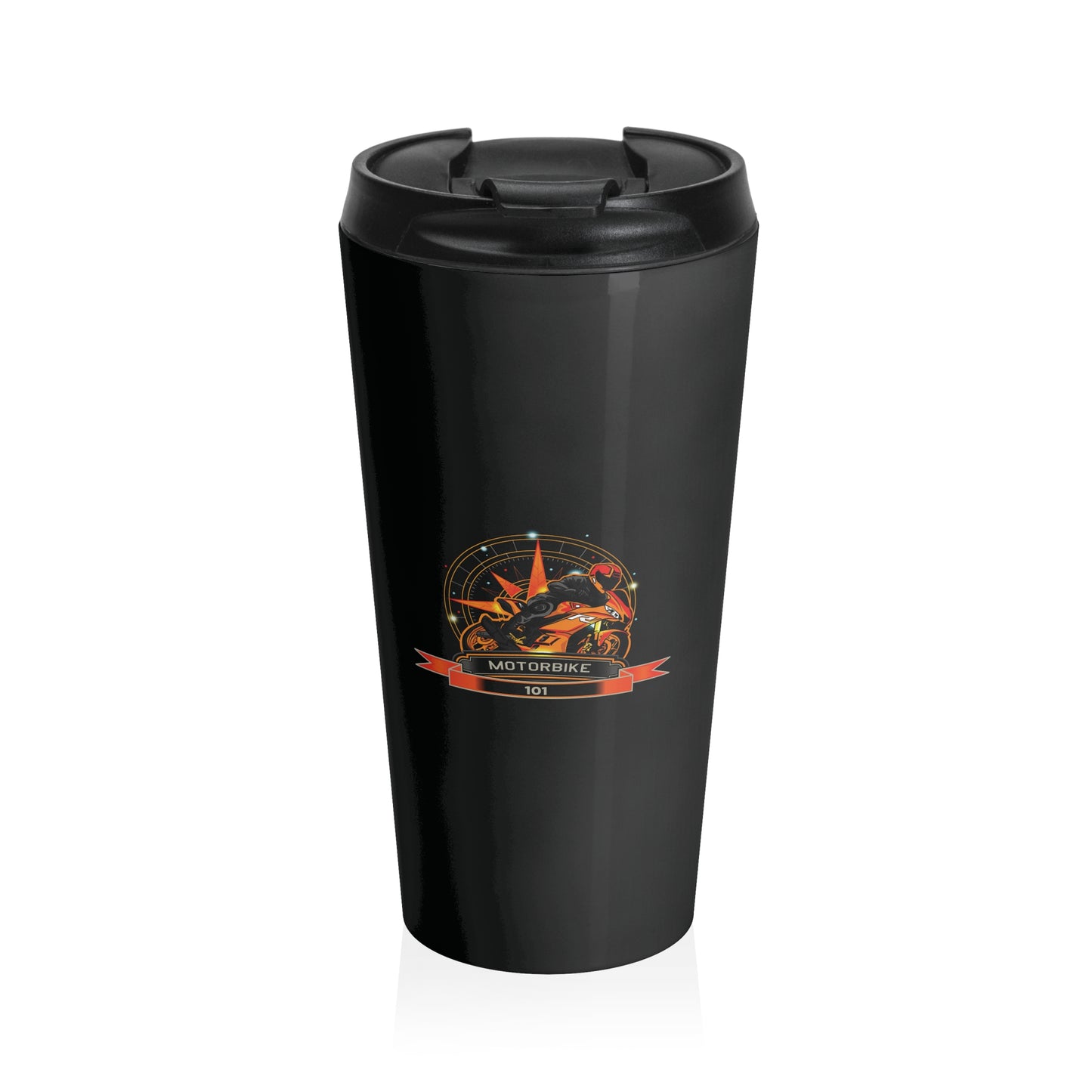 Stainless Steel Tumbler - Spill-Proof Lid Insulated Cup by Motorbike101