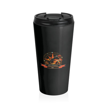 Stainless Steel Tumbler - Spill-Proof Lid Insulated Cup by Motorbike101