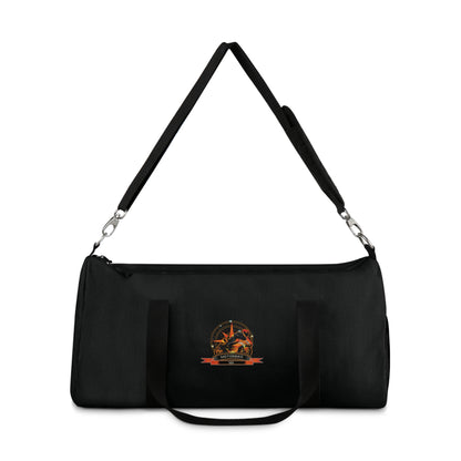 Black Duffle Bag - Gym Bag with Shoulder Strap for Bikers by Motorbike101