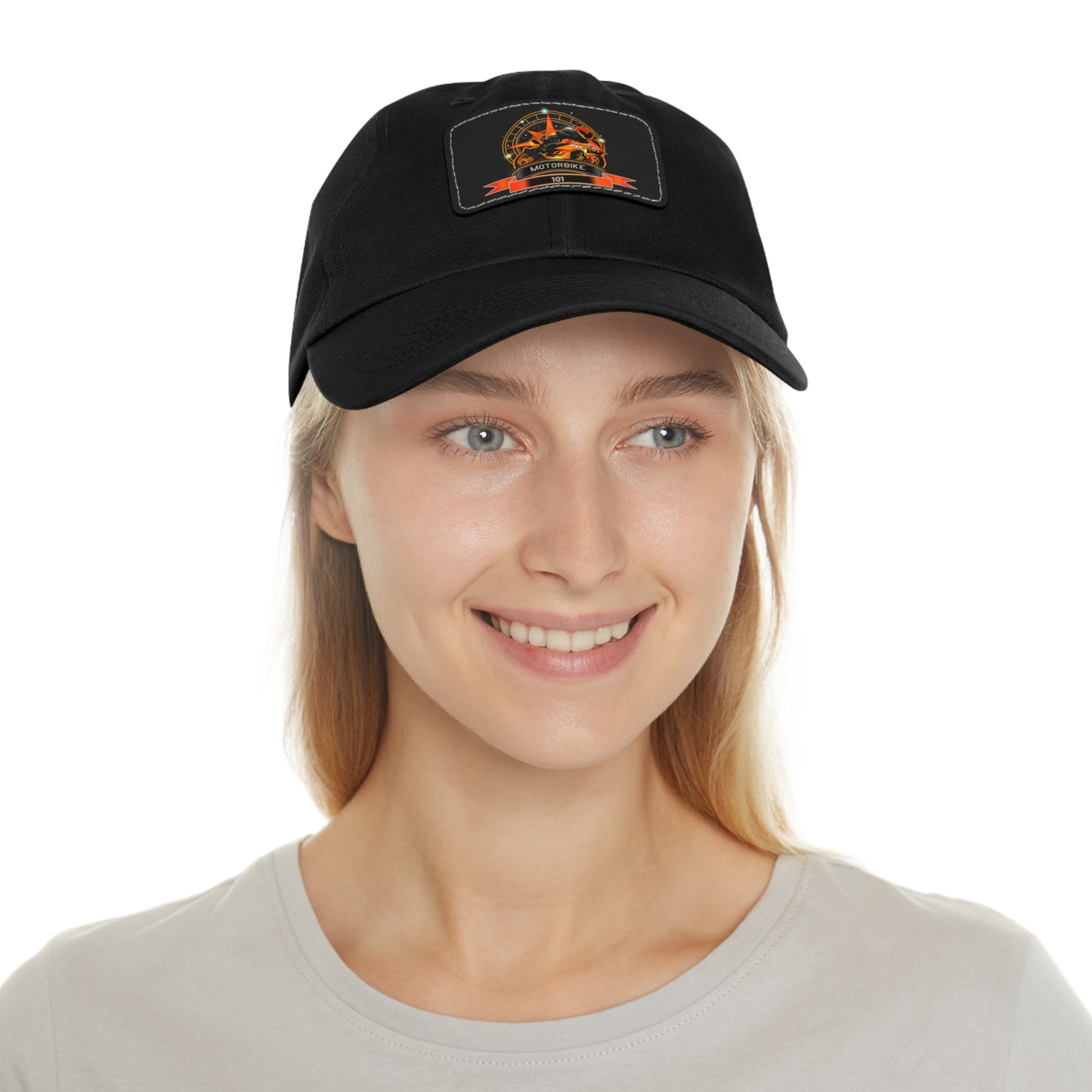 Classic Hat with Leather Patch - Baseball Cap by Motorbike101