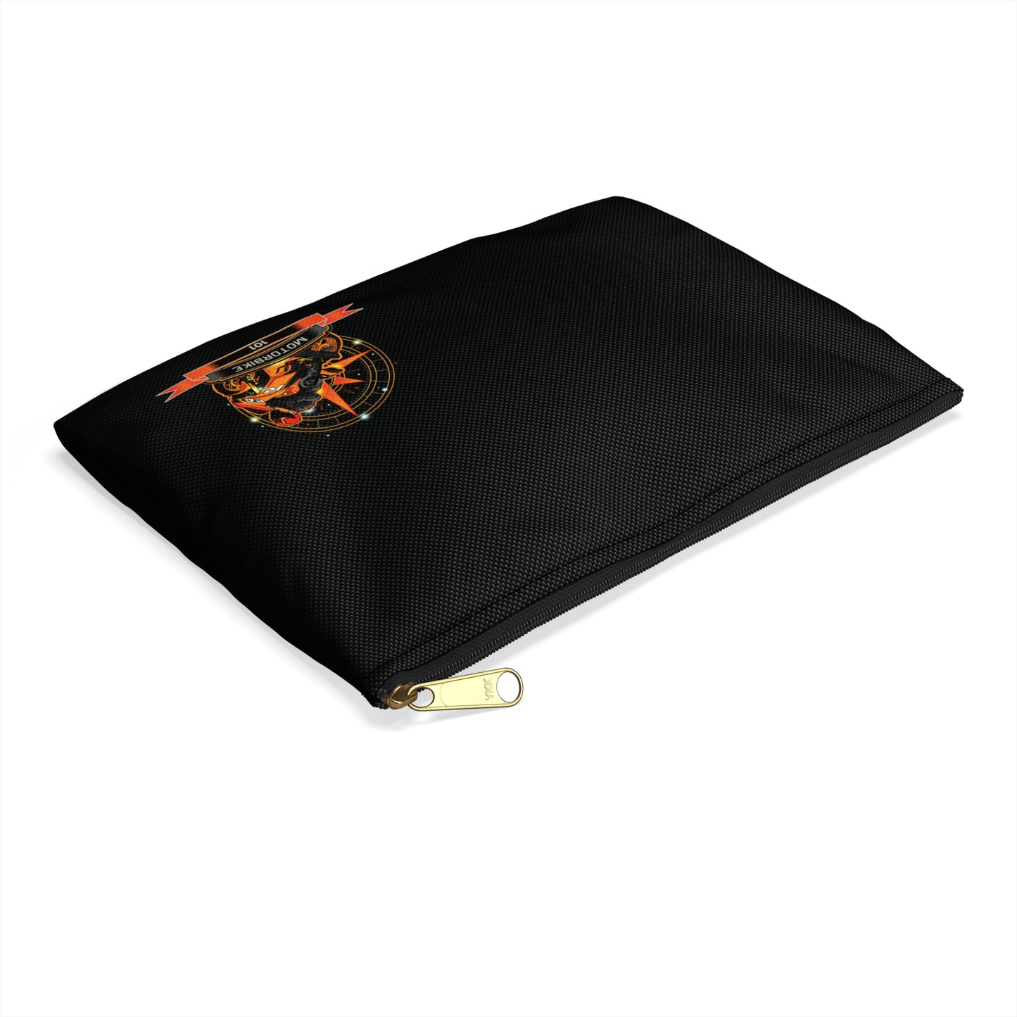 Black Canvas Motorcycle Accessory Pouch - Travel Organizer Bag by Motorbike101