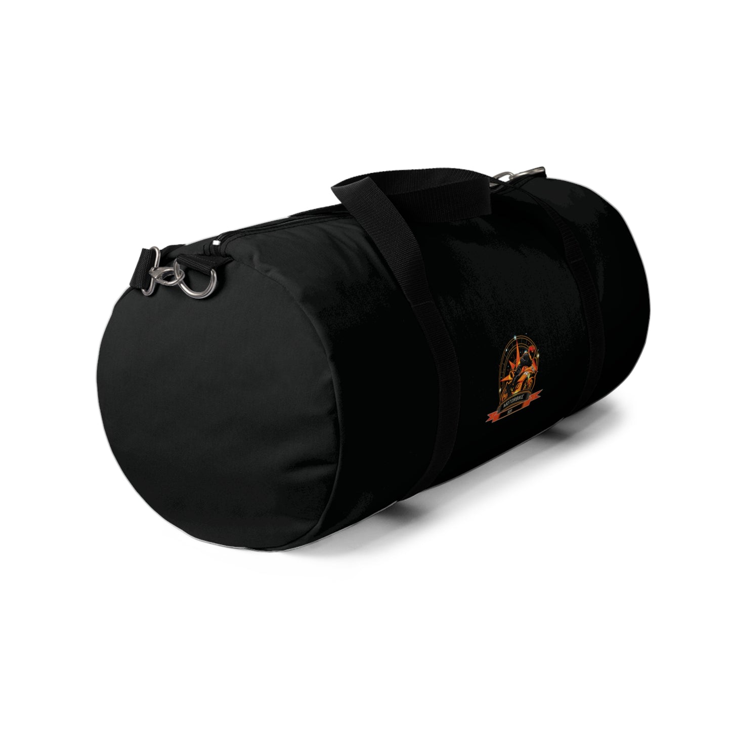 Black Duffle Bag - Gym Bag with Shoulder Strap for Bikers by Motorbike101