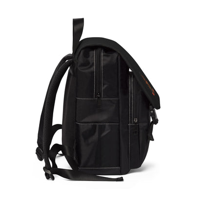 Black Canvas Motorcycle Backpack - Unisex Bag by Motorbike101