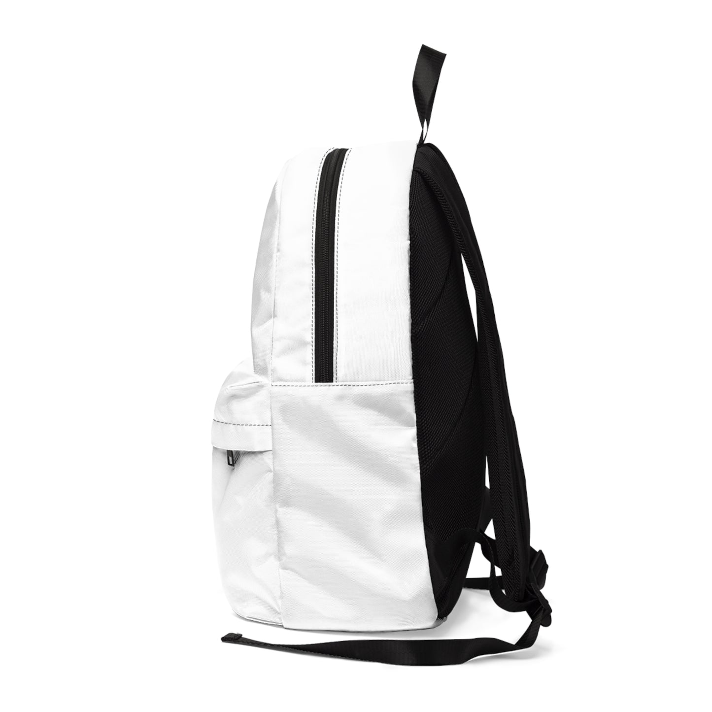 White Classic Backpack - Minimalist Bag by Motorbike101