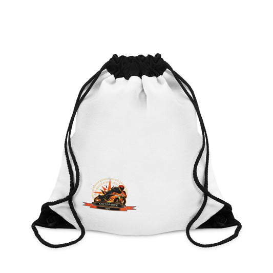 Premium White Drawstring Bag - Lightweight Bag for Travel by Motorbike101