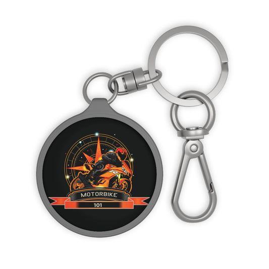 Round Metal Keychain -  Key Ring with Clip and Hook by Motorbike101