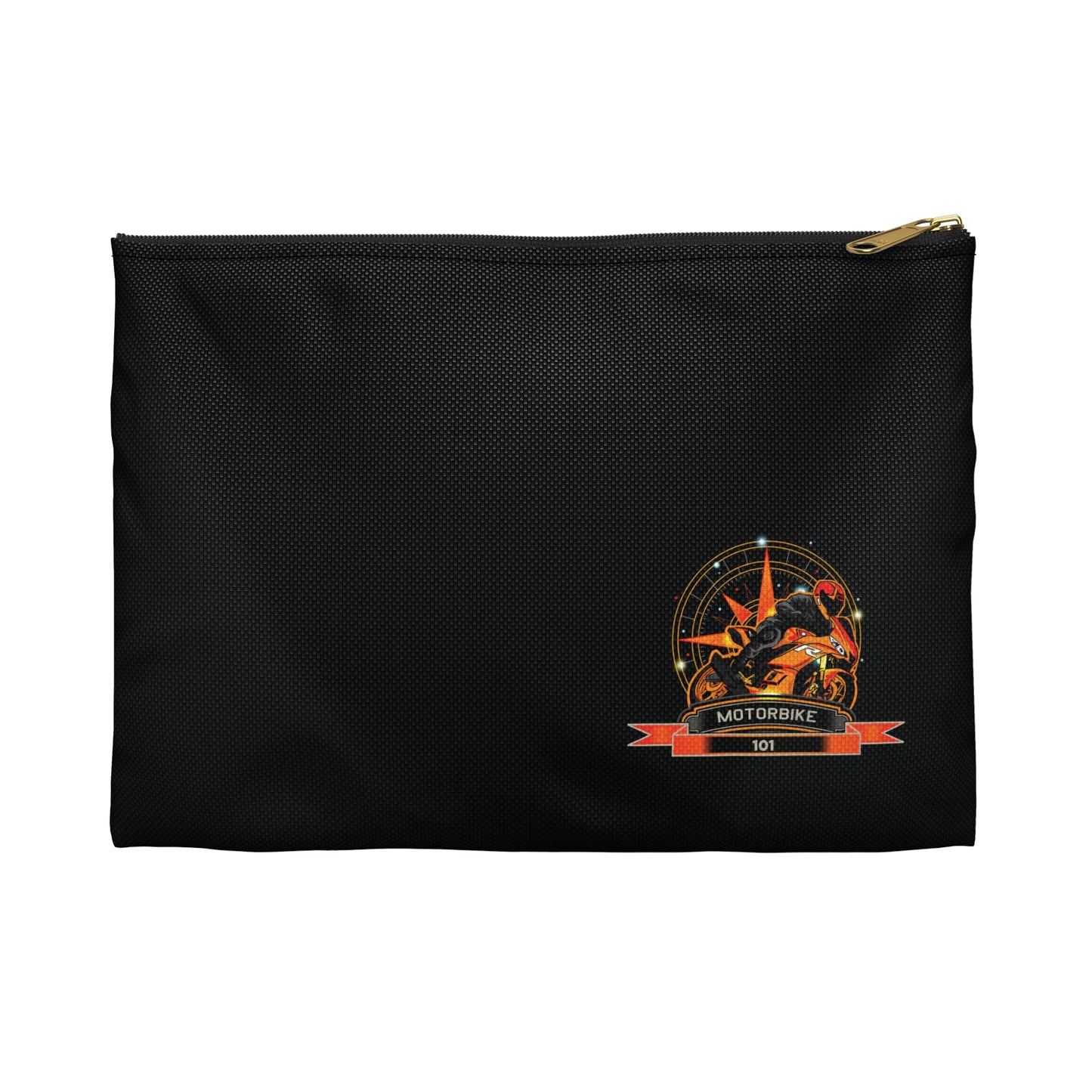 Black Canvas Motorcycle Accessory Pouch - Travel Organizer Bag by Motorbike101