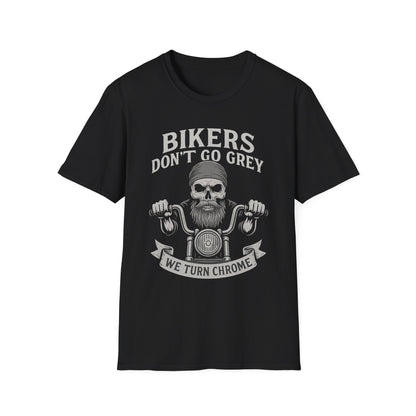 Vintage Biker T-Shirt – 'We Turn Chrome' Motorcycle Tee