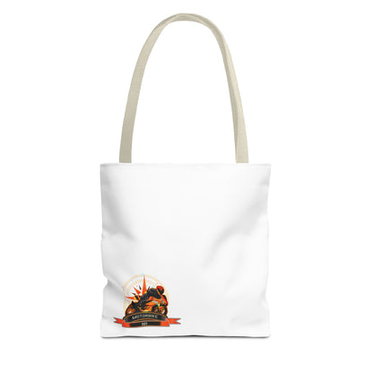 White Canvas Tote Bag - Eco-friendly Bag by Motorbike101