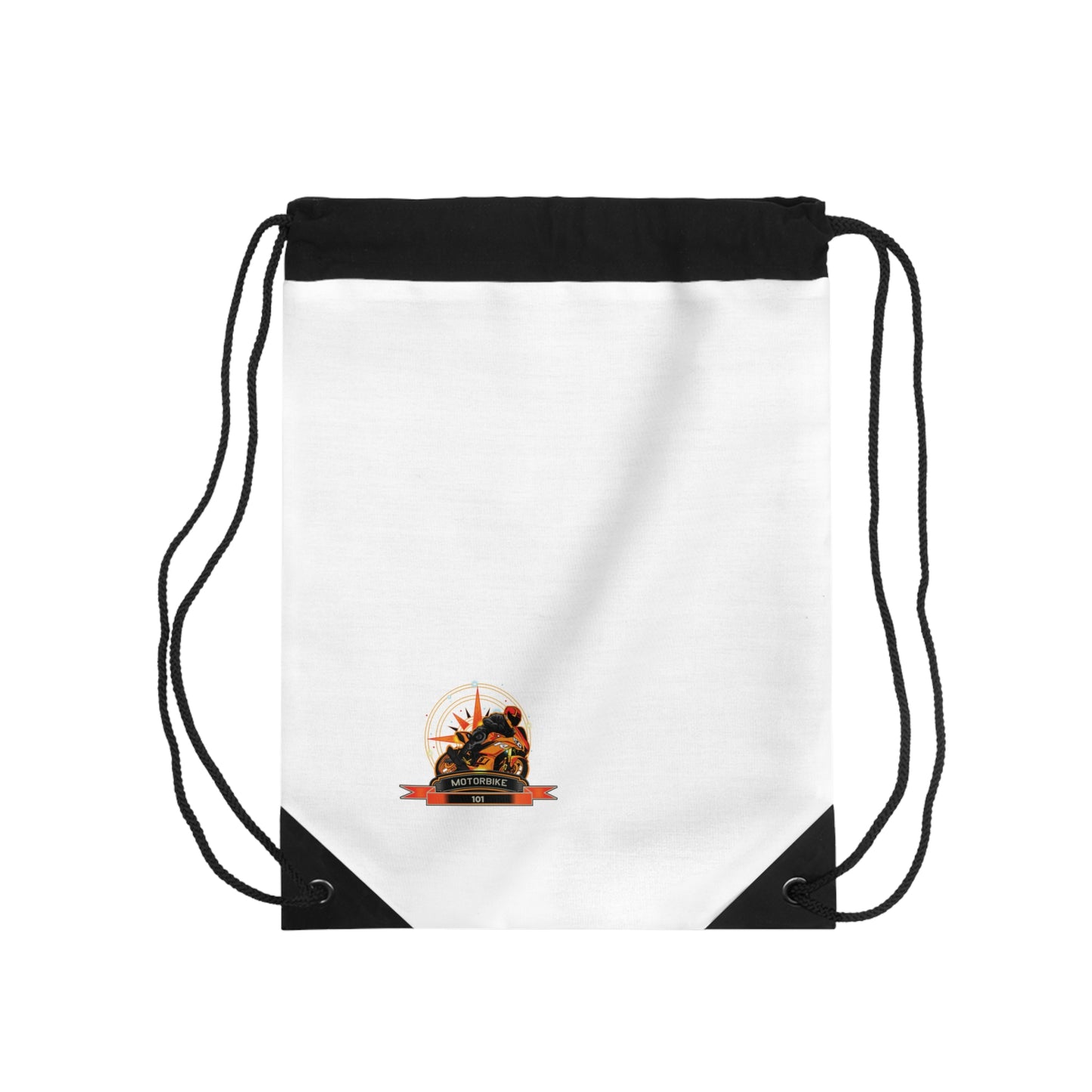 Premium White Drawstring Bag - Lightweight Bag for Travel by Motorbike101