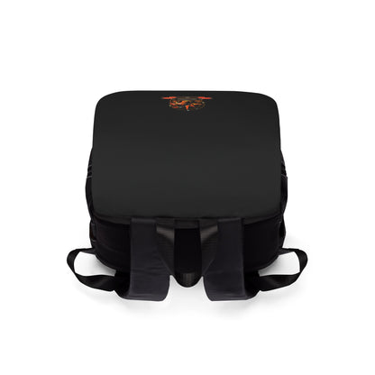 Black Canvas Motorcycle Backpack - Unisex Bag by Motorbike101
