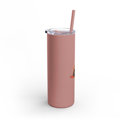 Skinny Matte Tumbler - 20oz Insulated Tumbler with Straw by Motorbike101