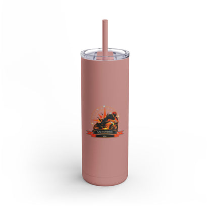 Skinny Matte Tumbler - 20oz Insulated Tumbler with Straw by Motorbike101