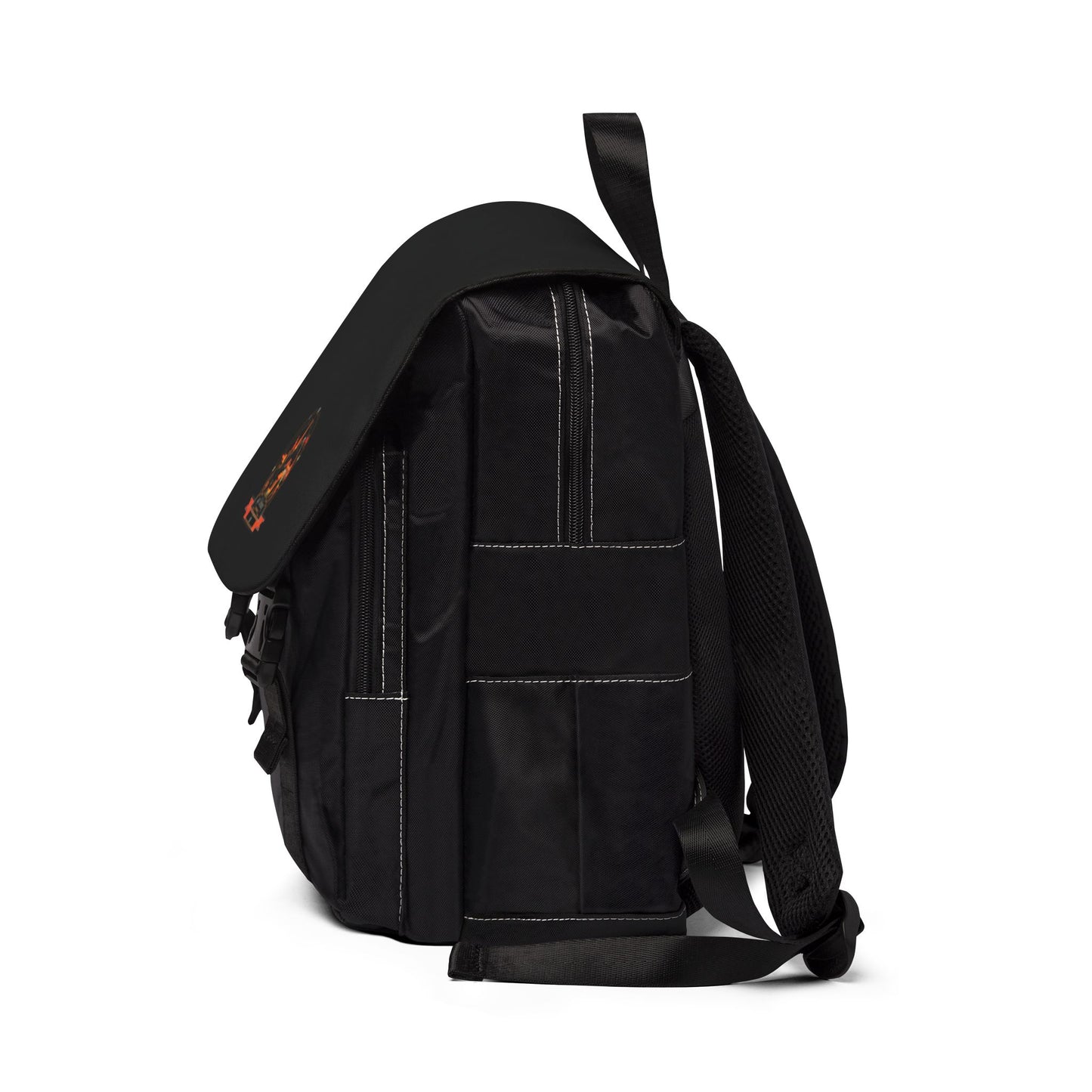 Black Canvas Motorcycle Backpack - Unisex Bag by Motorbike101