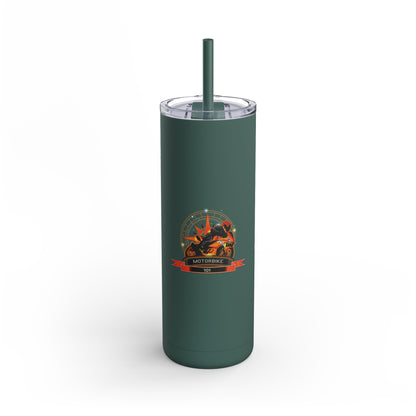 Skinny Matte Tumbler - 20oz Insulated Tumbler with Straw by Motorbike101