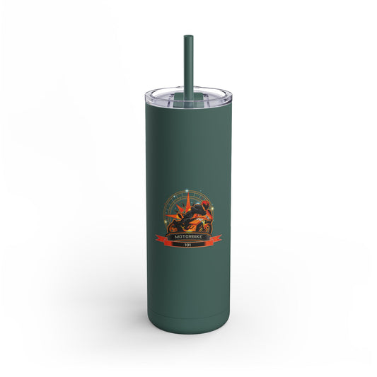 Skinny Matte Tumbler - 20oz Insulated Tumbler with Straw by Motorbike101