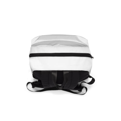 White Classic Backpack - Minimalist Bag by Motorbike101