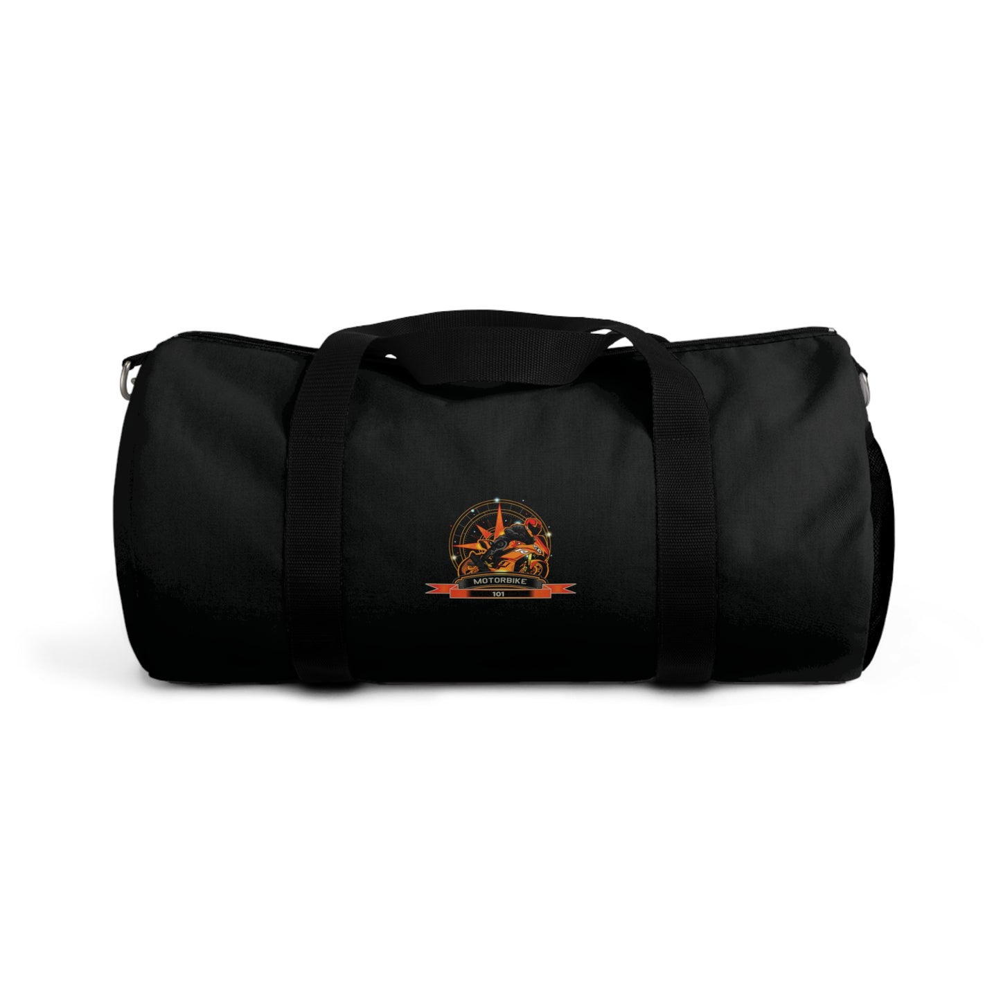 Black Duffle Bag - Gym Bag with Shoulder Strap for Bikers by Motorbike101