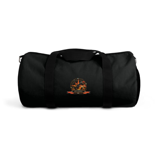 Black Duffle Bag - Gym Bag with Shoulder Strap for Bikers by Motorbike101