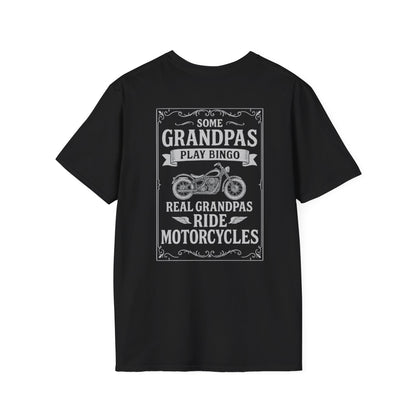 Vintage Biker Grandpa T-Shirt – 'Real Grandpas Ride' Tee