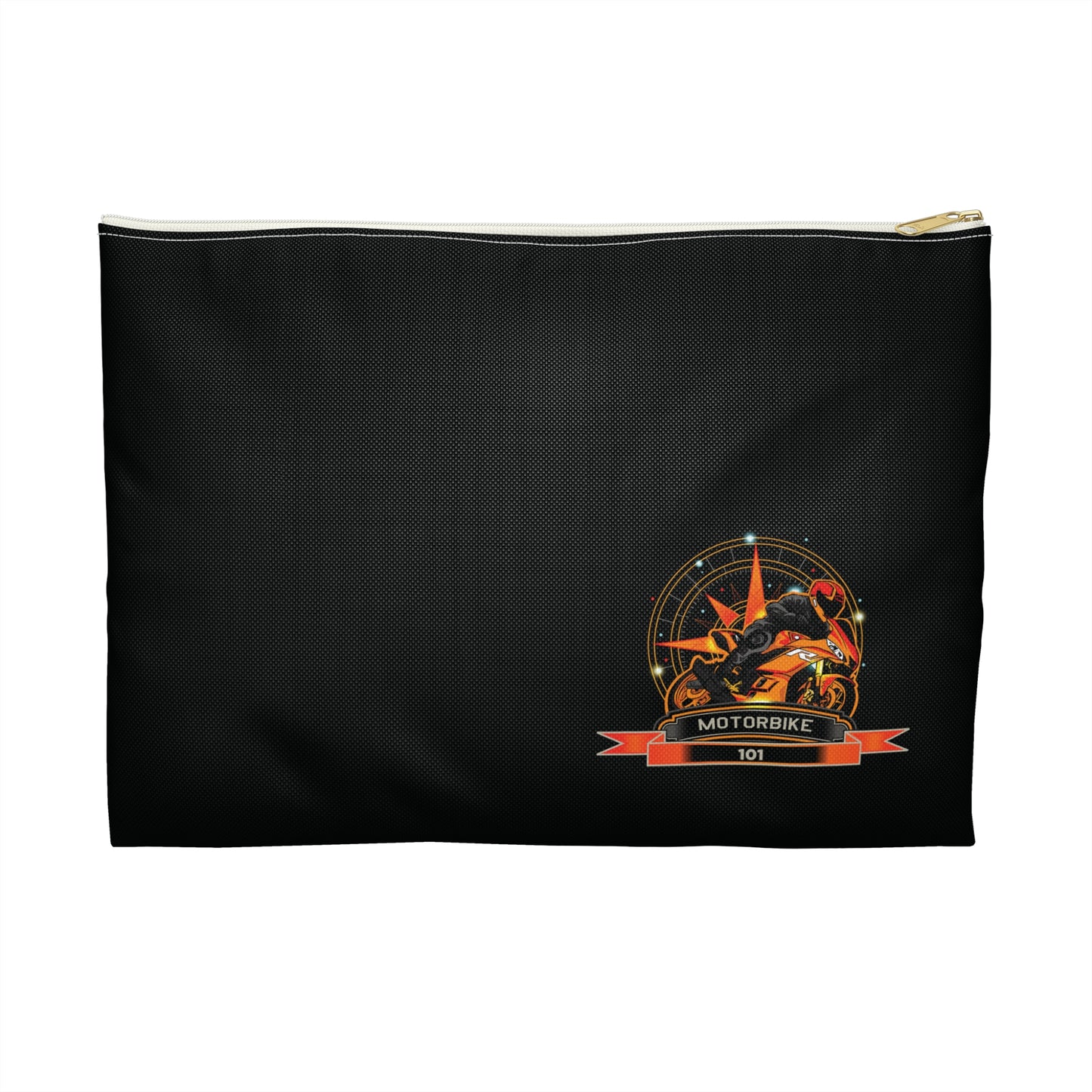 Black Canvas Motorcycle Accessory Pouch - Travel Organizer Bag by Motorbike101