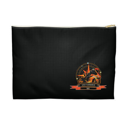 Black Canvas Motorcycle Accessory Pouch - Travel Organizer Bag by Motorbike101