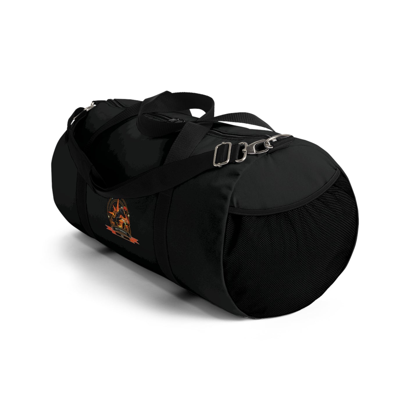Black Duffle Bag - Gym Bag with Shoulder Strap for Bikers by Motorbike101