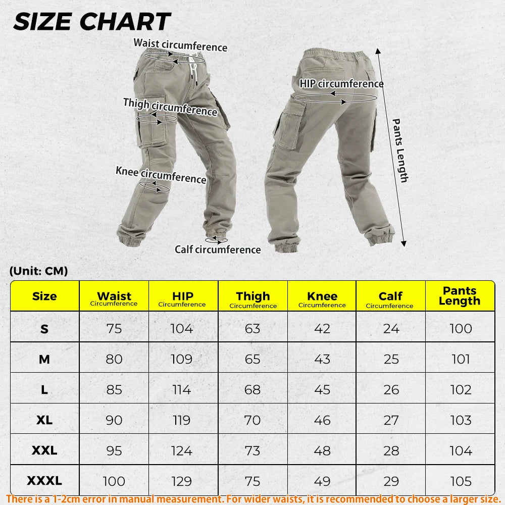 Motorcycle Pants Men - Protective Cargo with Elastic Fit