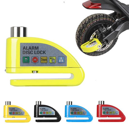 Motorcycle Alarm Lock: Anti-Theft Disc & Reminder Cable
