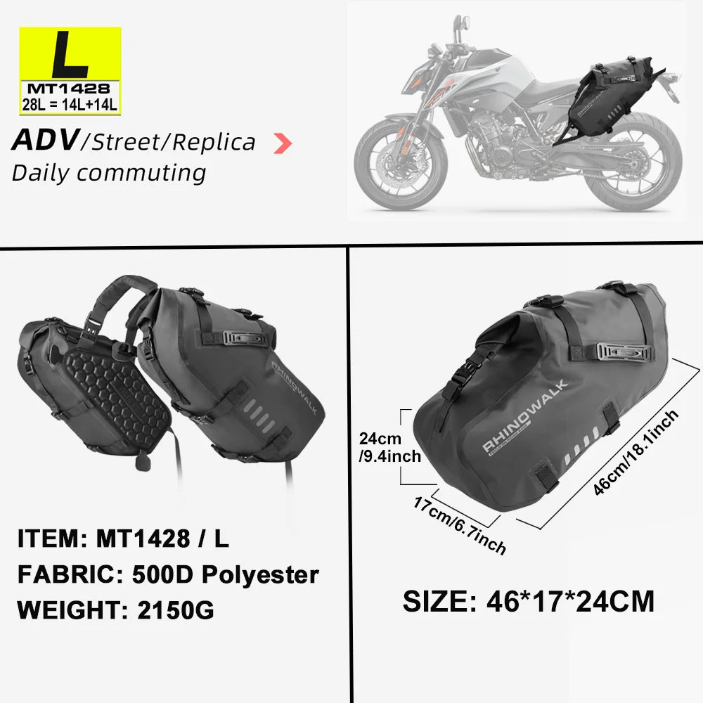 Rhinowalk Motorcycle Bags - 100% Waterproof and Universal Fit
