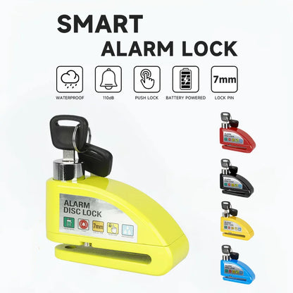 Motorcycle Alarm Lock: Anti-Theft Disc & Reminder Cable