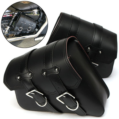 Motorcycle PU Leather Saddle Bags - Universal Fit for Honda/Yamaha