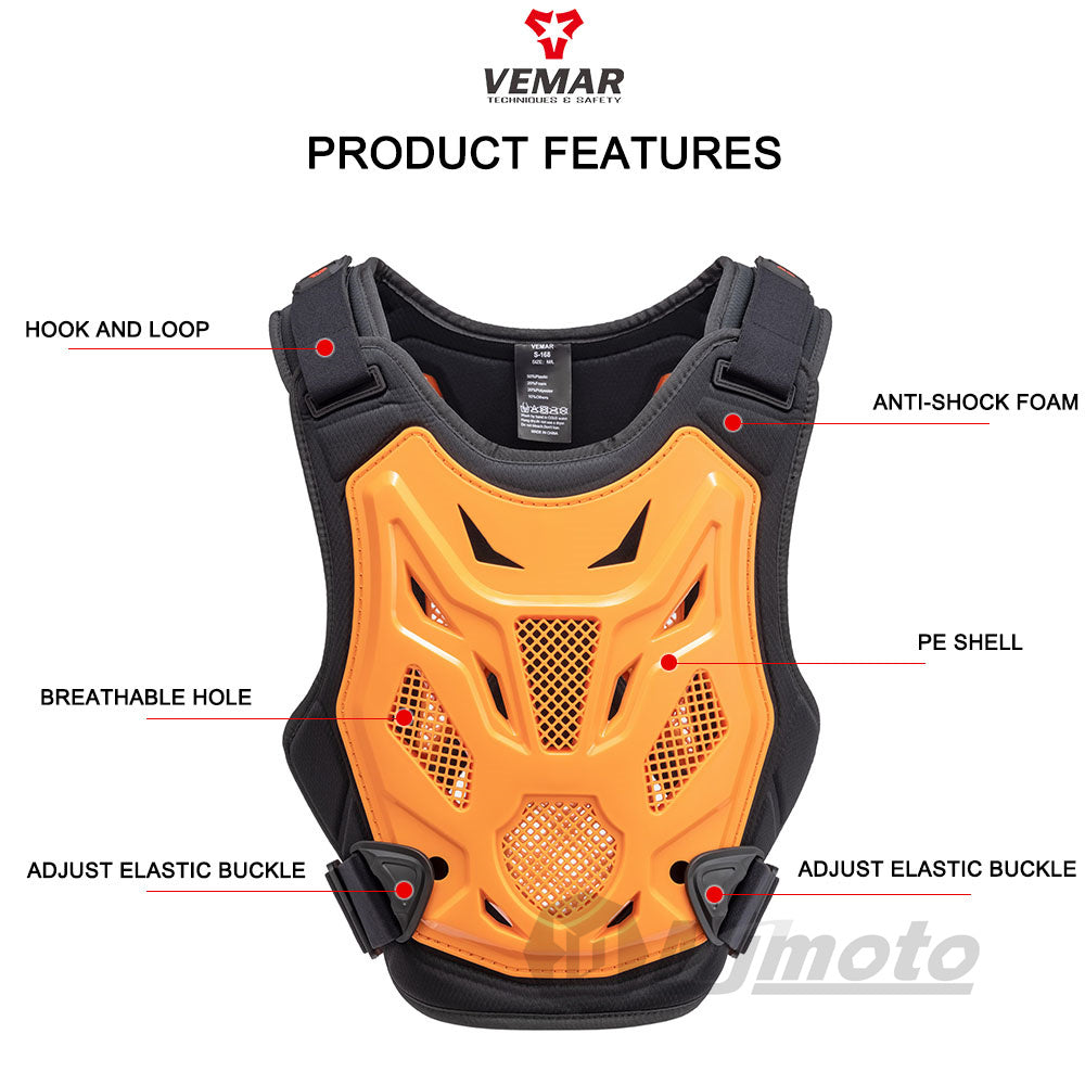Motorcycle Body Armor by VEMAR - Anti-Fall Motocross Vest