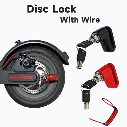 Motorcycle Alarm Lock: Anti-Theft Disc & Reminder Cable