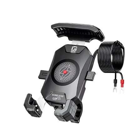 Motorcycle Phone Mount –  Anti-Theft with 15W/36W Fast Charger Included